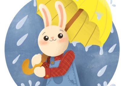 Bunny in the Rain